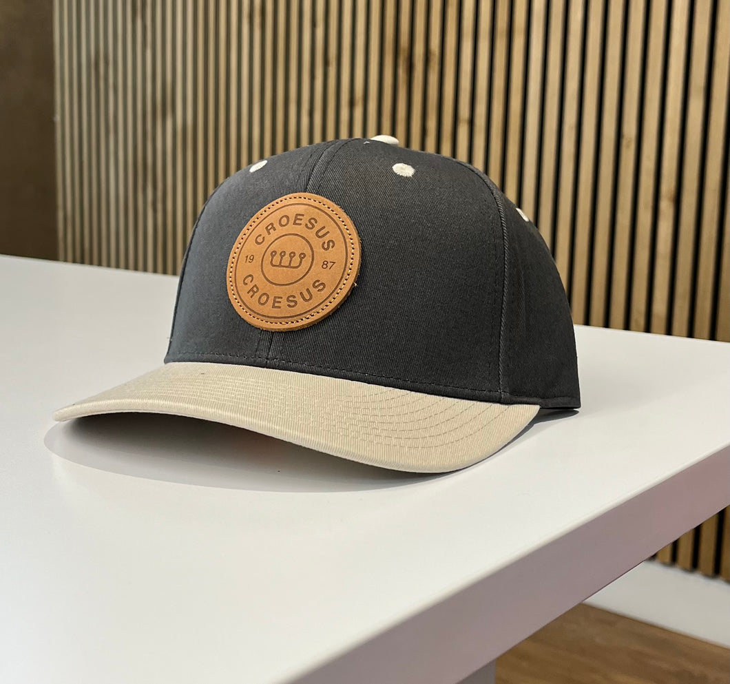 Casquette Croesus 1987 ( gris charbon , beige elm)