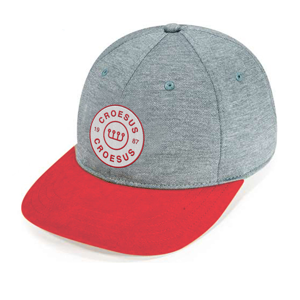 Croesus 1987 Patch Hat (Gray and Red)